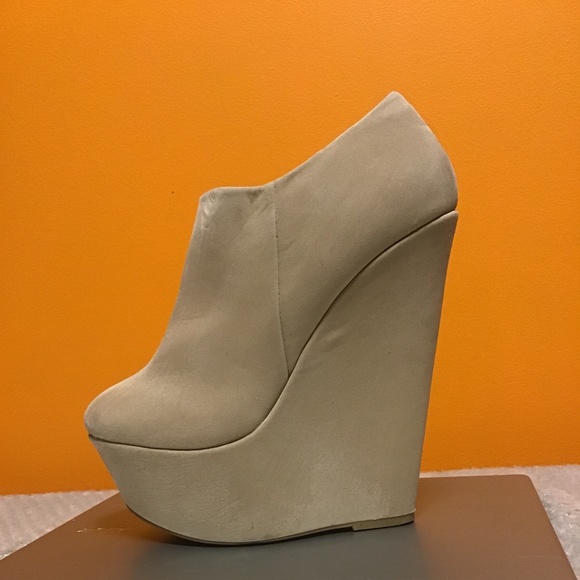 Fierce Microsuede Wedge Booties (8M) - Picture 1 of 7